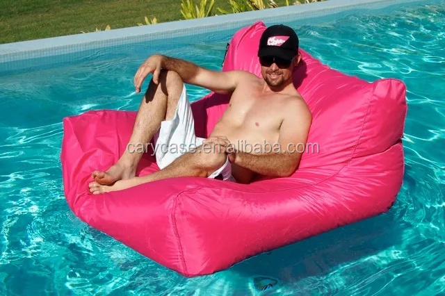 Extra large floating bean bag , Giant pool side beanbag chair on the water