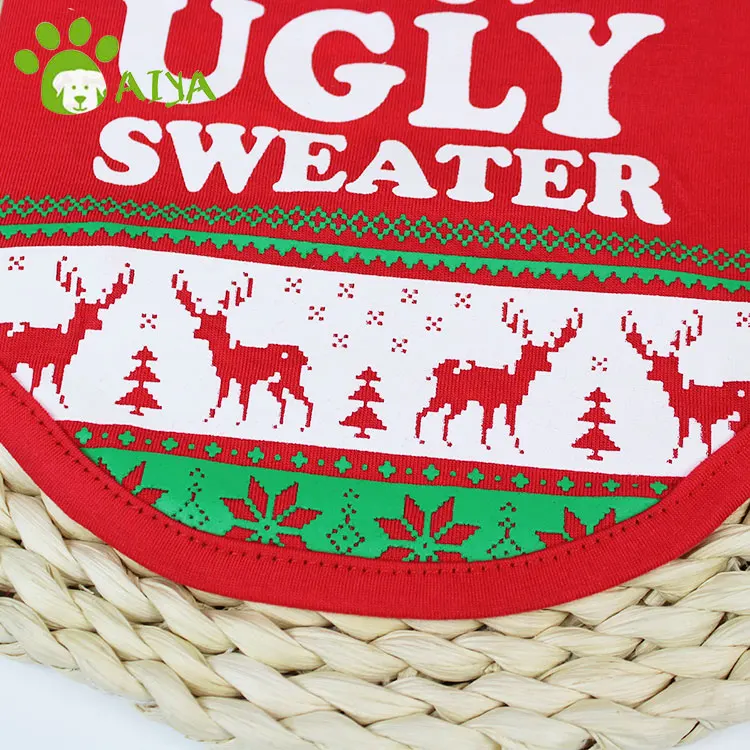 Hot sale multi sizes custom small dog christmas clothes