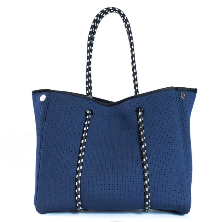 
Custom Made Large Perforated Neoprene Beach Tote Bag 