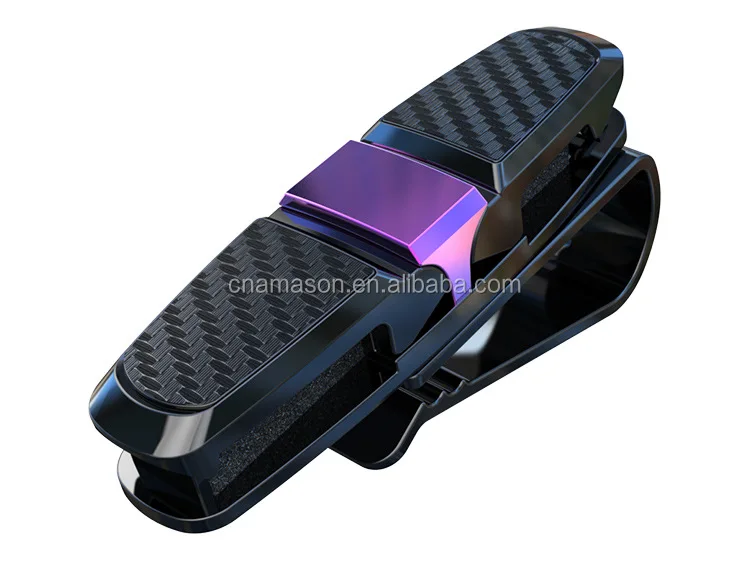 Portable Fastener Cip Eyeglasses Clip Ticket Card Clamp ABS Car Glasses Cases Black Car Sun Visor Sunglasses Holder