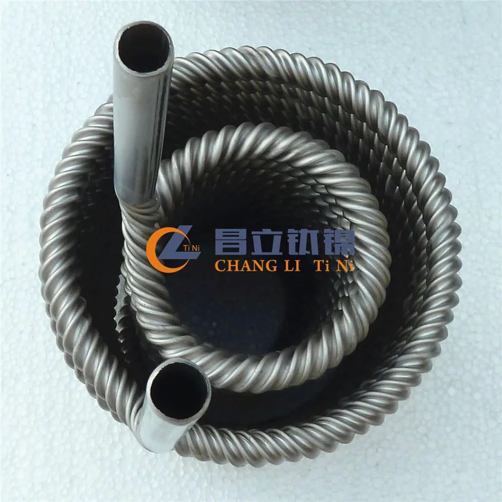 titanium coil heat exchanger with spiral tube
