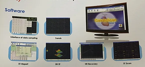 12-Lead CardioScan System Stress ECG Wireless ECG Machine Ergometer Device