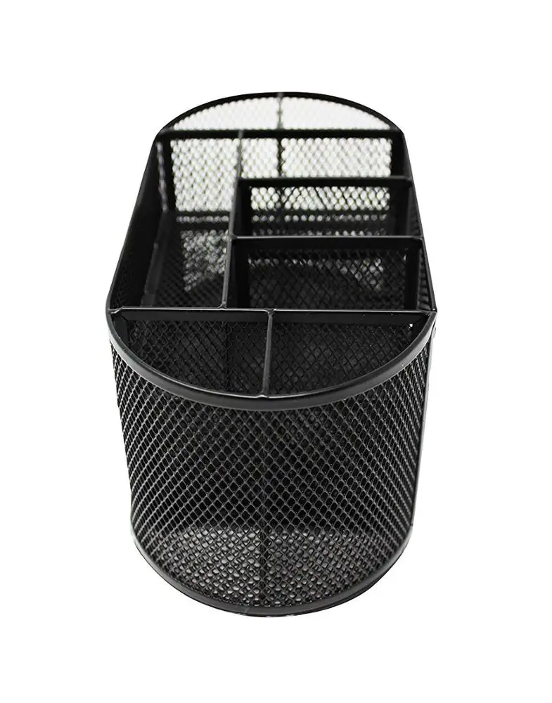 Mesh table Pen Holder 9 components Black With Drawer Office School Desk Stationery Organizer