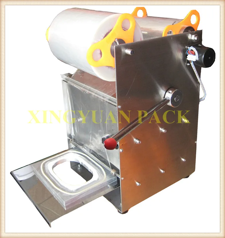 Table top Manual bento lunch box sealing machine/compartment tray sealer machine
