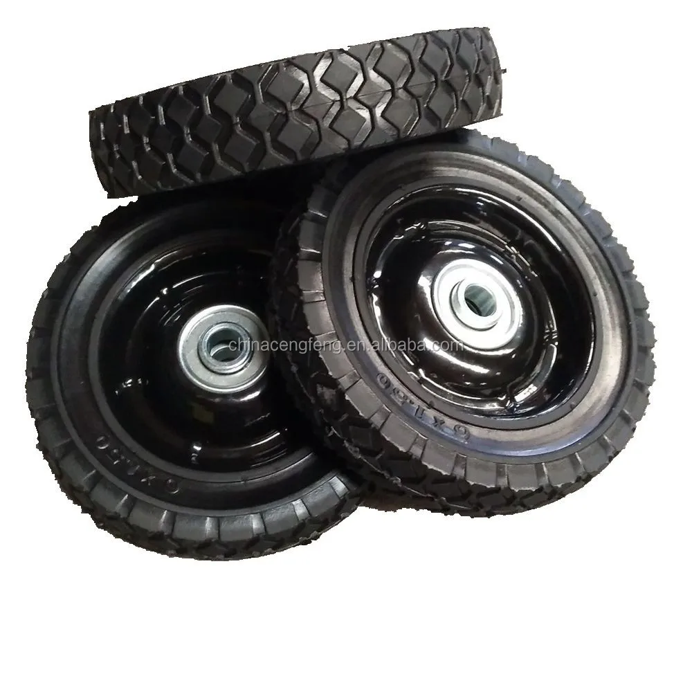 
lawn mower rubber wheel 6x1.5 semi pneumatic rubber wheel 6 inch 150mm 