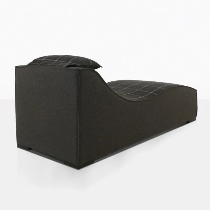 Outdoor wave model fabric covered sun lounger