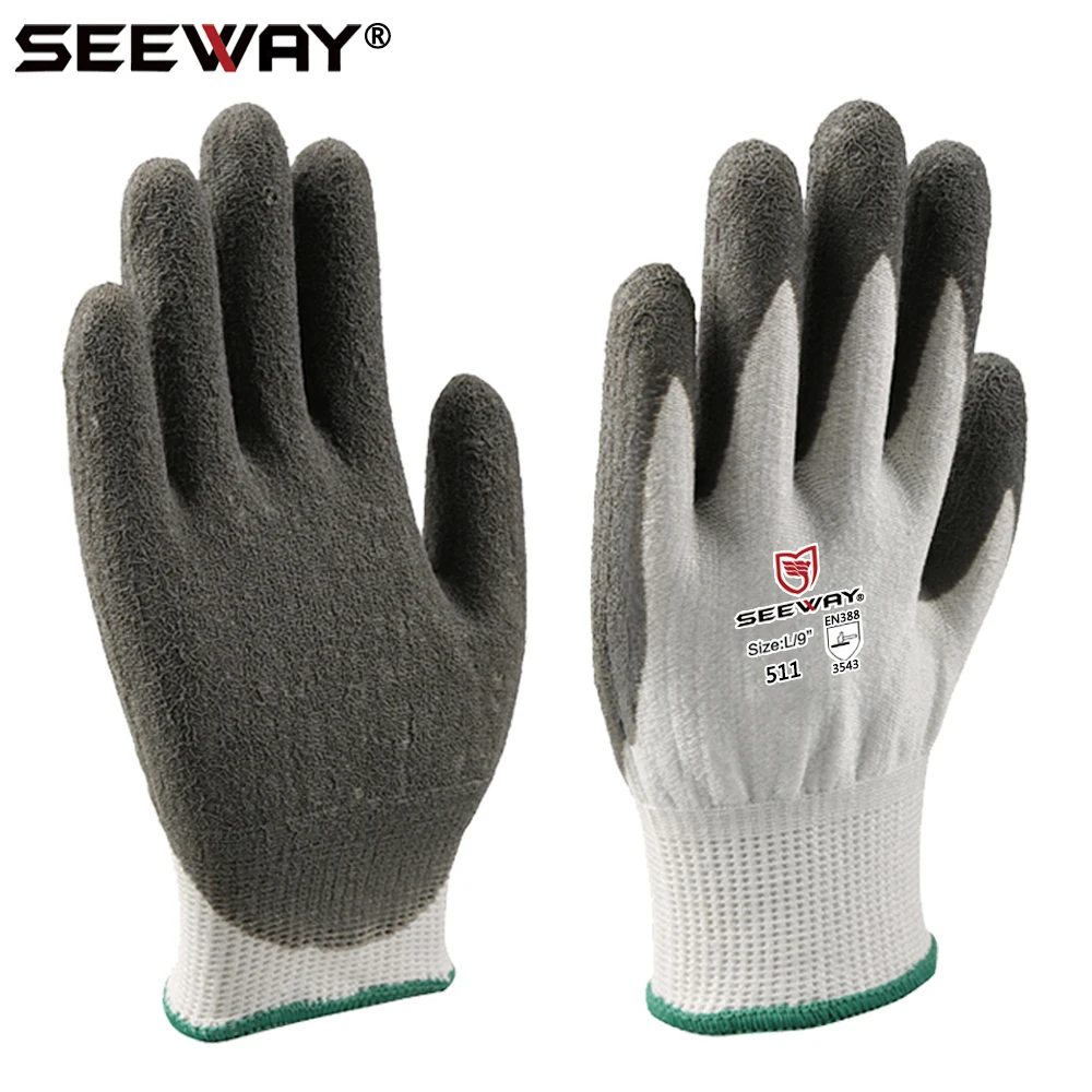 Cut Resistant Gloves Level 5 Protection Latex Coated