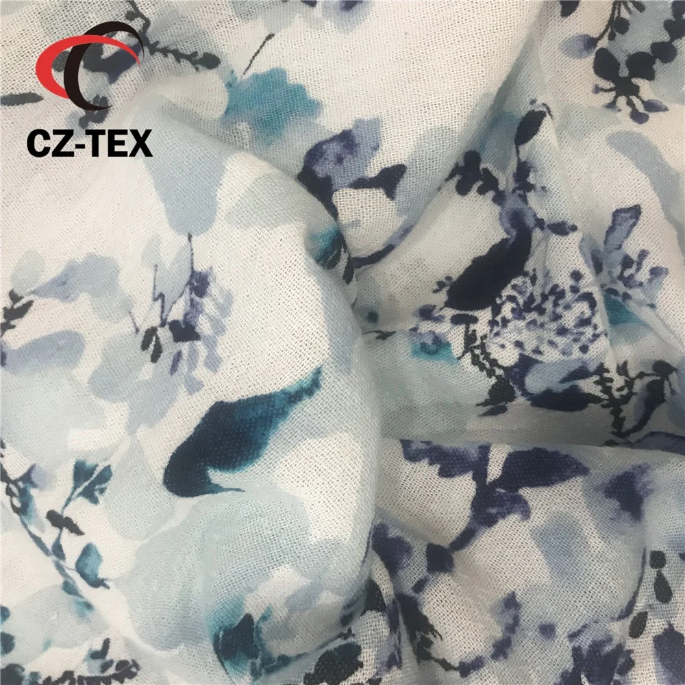 
2021 new design fashion fabrics pure cotton gauze fabric print 
