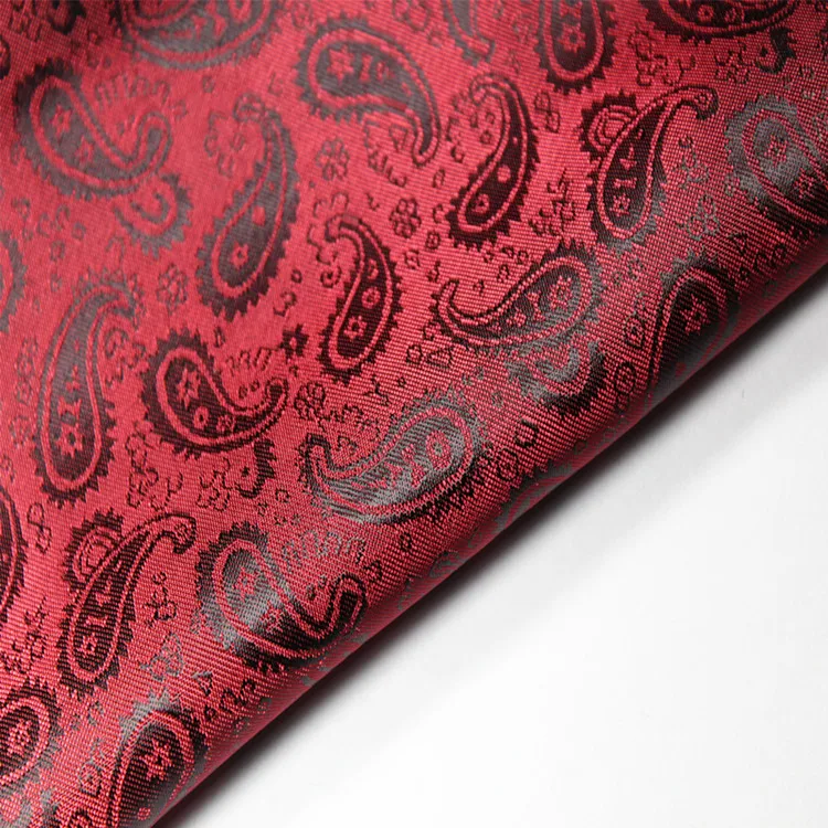 Hot Selling Classic Pattern Small Paisley Viscose Polyester Jacquard Lining Suit Blazer Jacket Fabric Wholesale