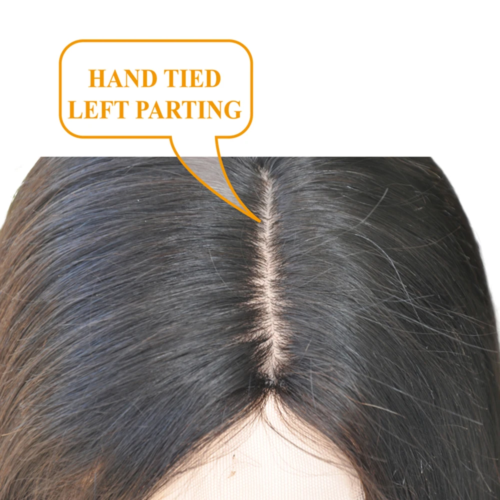 
New Style 100% Brazilian Remy Human Cuticle Aligned Hair Wig Side Parting Silky Straight Lace Front Wig 