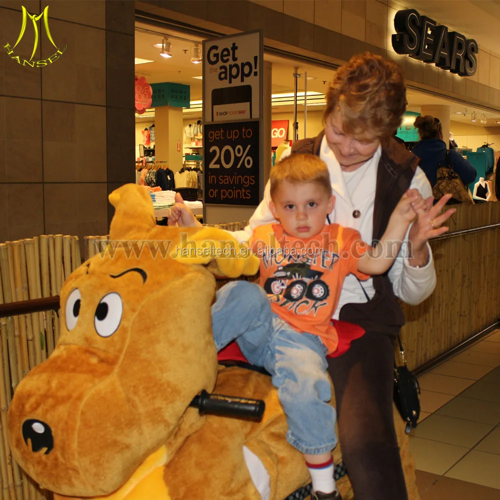 Hansel kids stuffed animal ride electric animal scooter rides for shopping mall