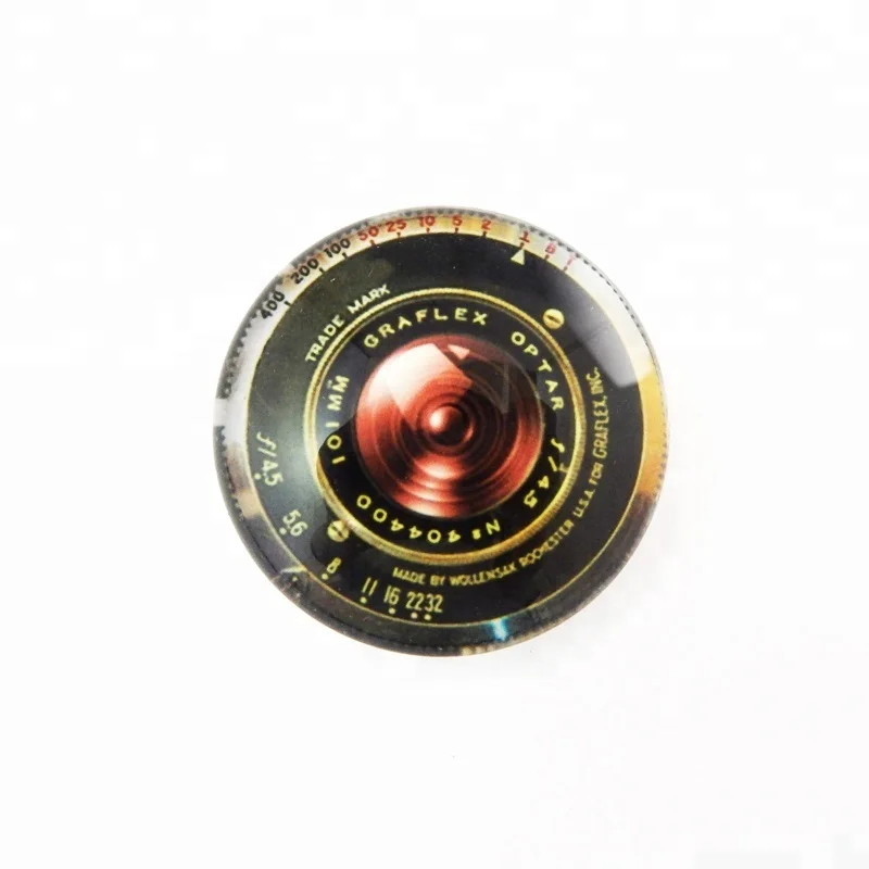 Wholesale customized hot sale round fridge magnets evil eye beads camera glass magnet fridge