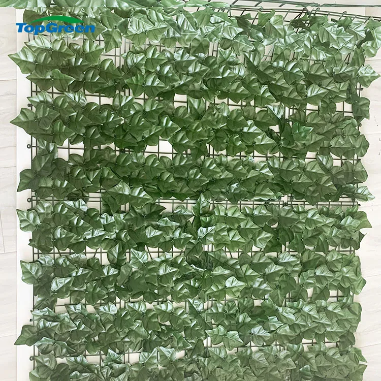 UV Coated Decorative Outdoor Artificial Green Leaf Fence