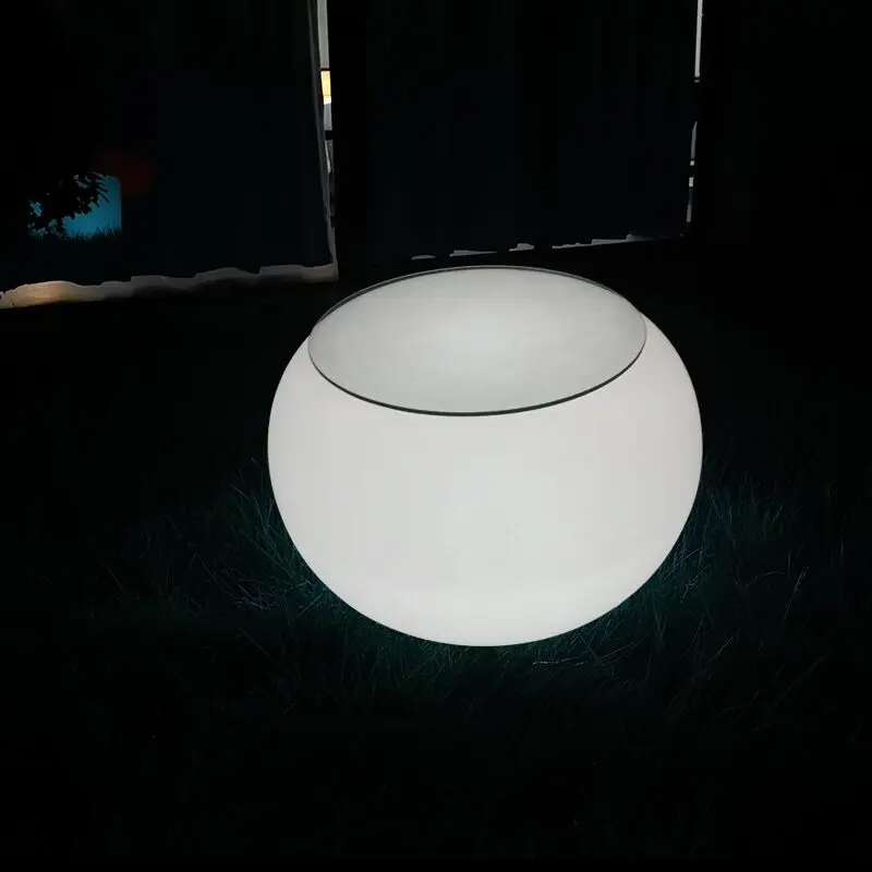 
D68*H45cm LED Bar table and chairs LED illuminated Light Furniture outdoor 