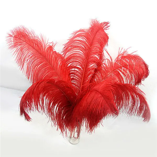 wholesale red ostrich feathers large decorative feather