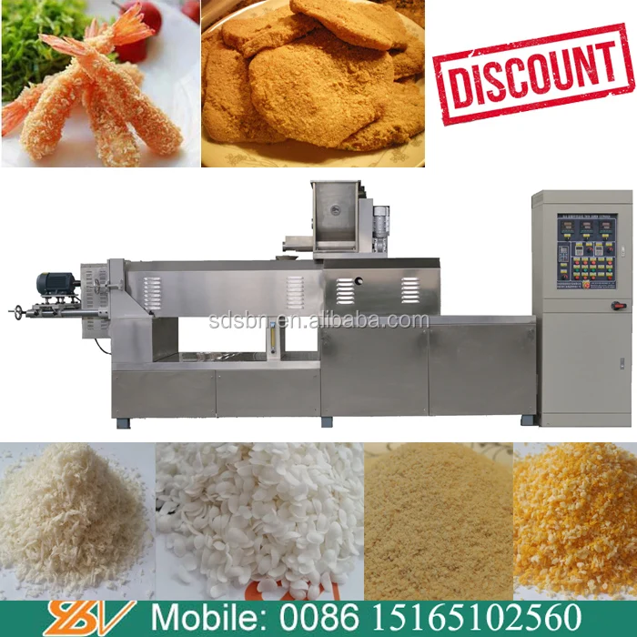Экструдированный хлебных крушения приготовления пищи экструдер машины breadcrumbs технологической линии