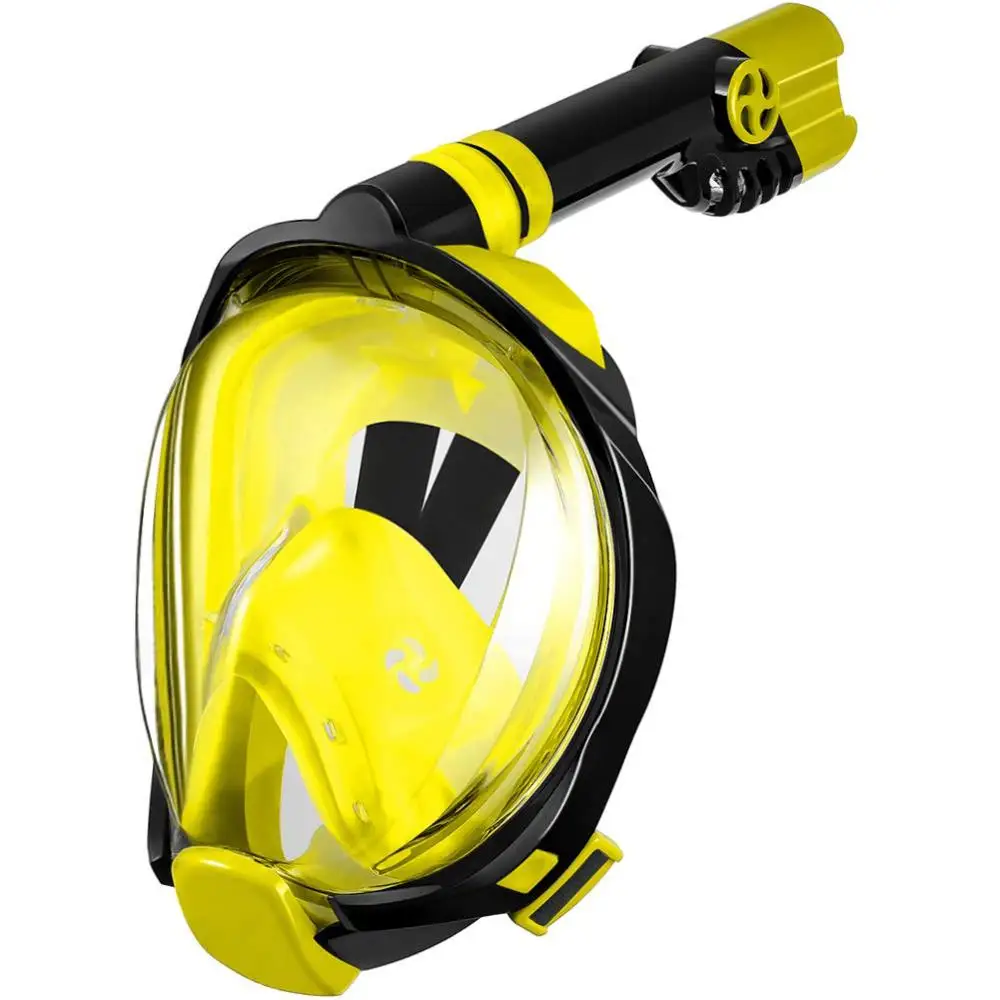 Adult Swimming Full Face Diving Mask Anti-Fog Full Face Snorkel Mask With Detachable Camera Mount
