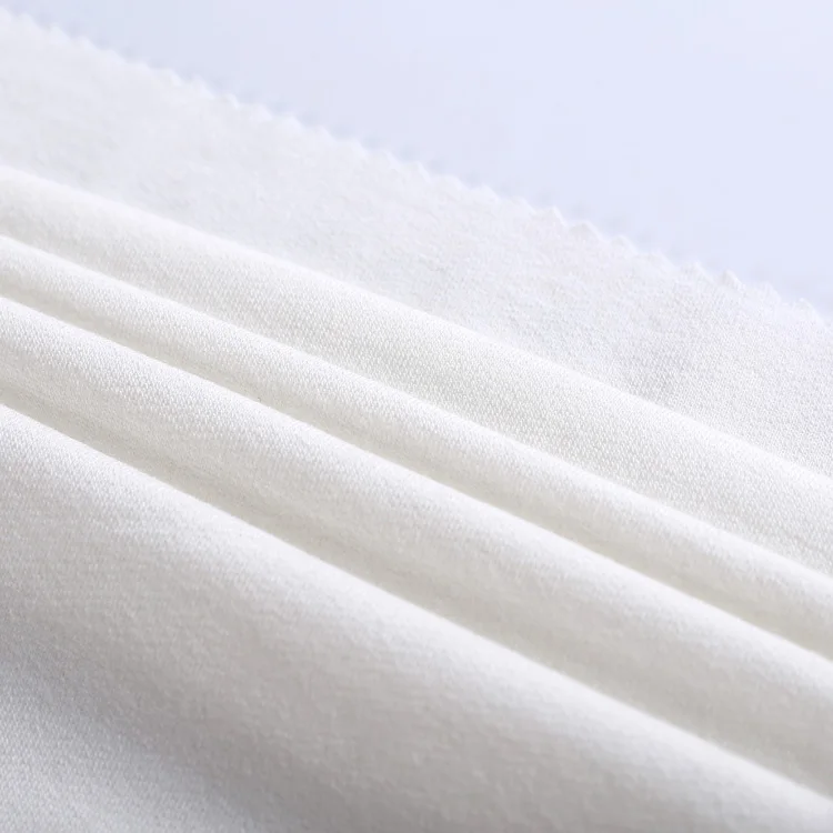 Shaoxing textile white rotor spinning french waterproof terry towelling fabric