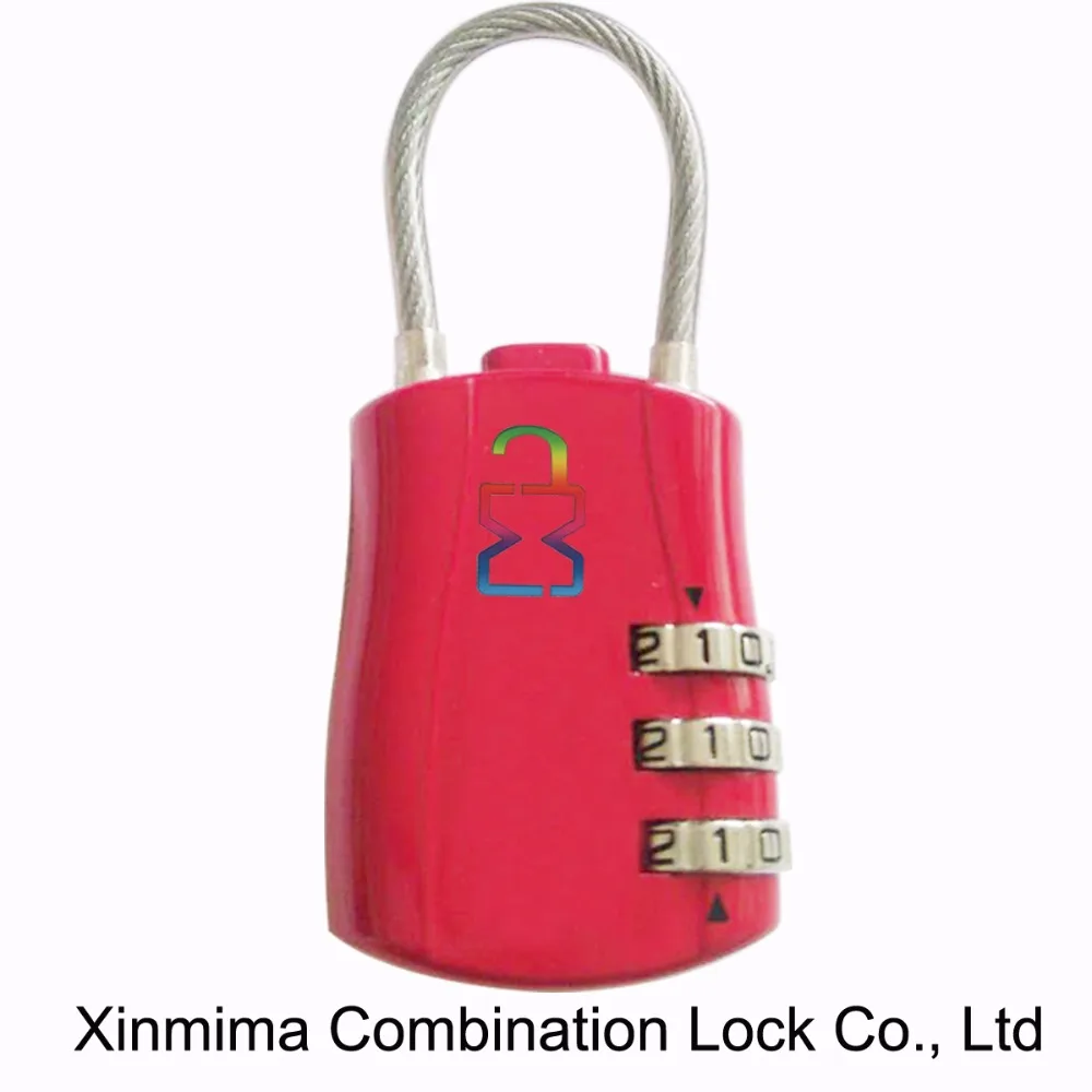 3 Dial Metal Resettable Combination Lock Suitcase Luggage Lock
