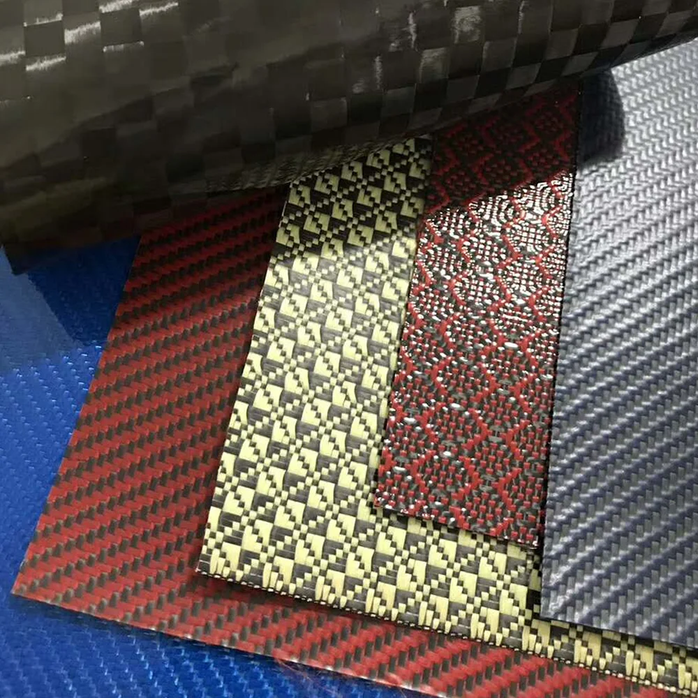 colorful 3k carbon fiber fabric leather for bag