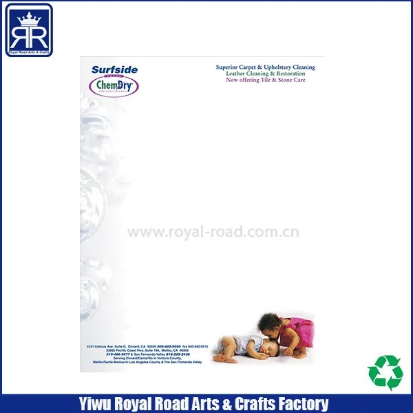 Offset Printing Custom made 80gsm A4 letterhead paper with company logo