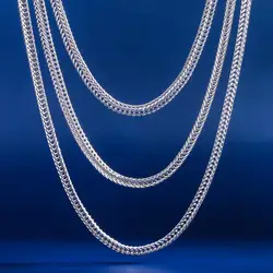 KRKC&CO Wholesale Round Stainless Steel 14k 18k Gold Plated Necklace Franco Chain