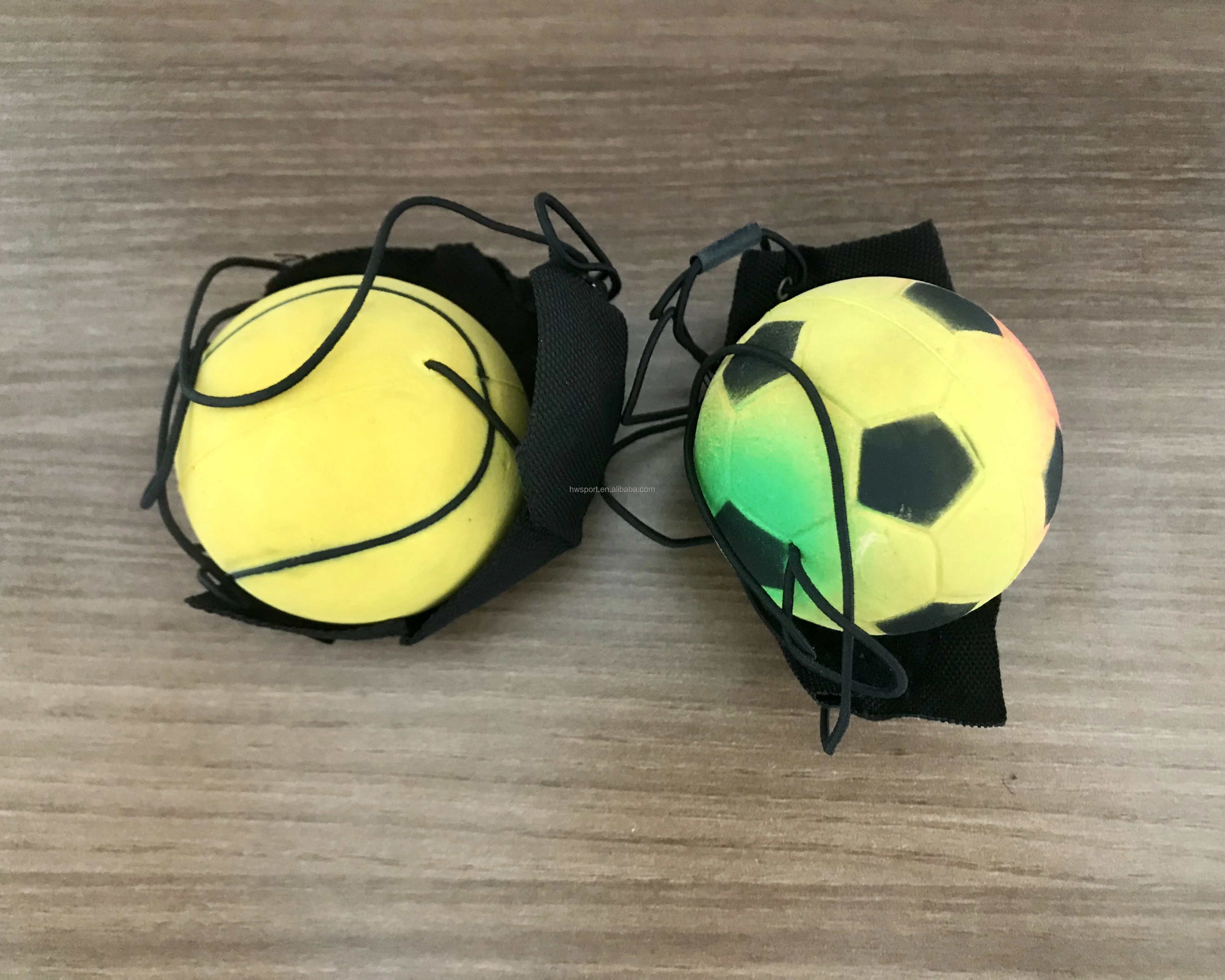 high quality cheap sports style high bouncing rubber ball with hand string customized colorful rubber yoyo balls for kids