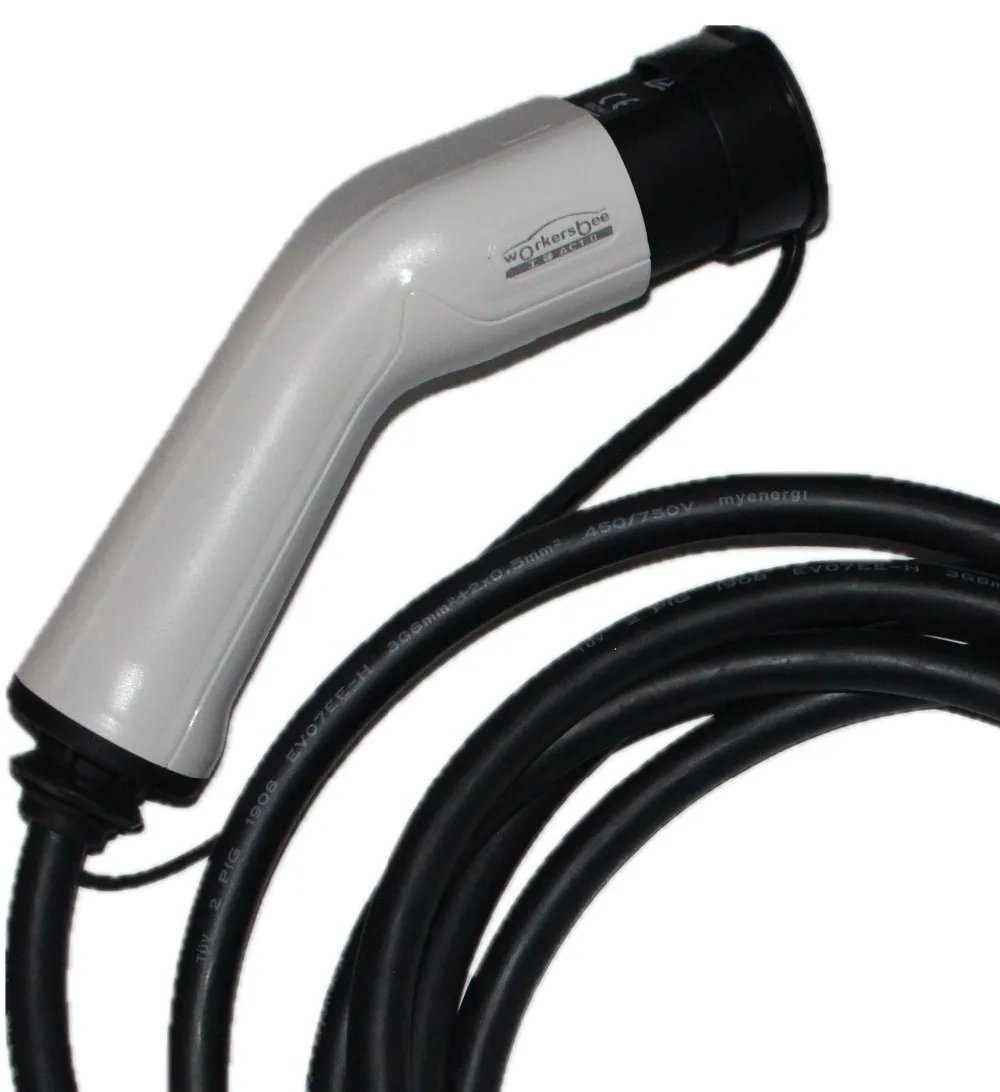 
WORKERSBEE Factory Supply AC IEC 62196-2 Type 2 EVSE Connector Plug/Mennekes Type 2 Male Cable Ladekabel 