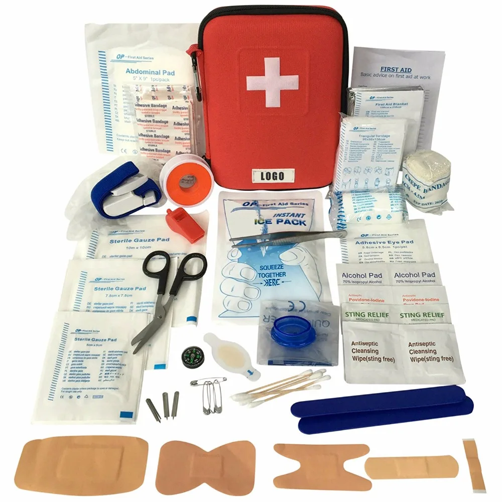 CE ISO approved customized plastic mini bike camping compact first aid kit