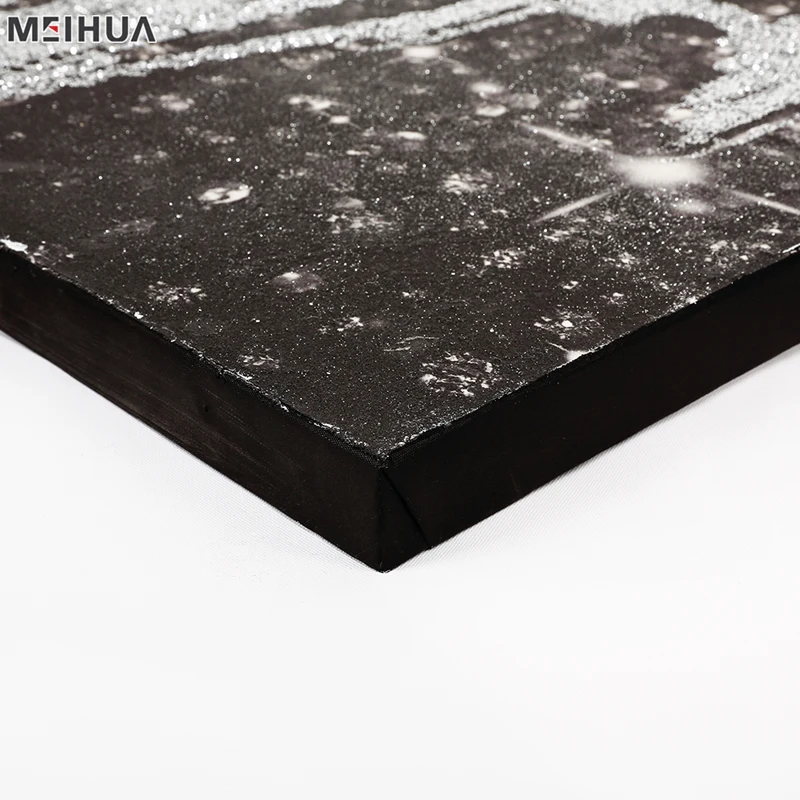 
Simple design modern pendant lamp wall hanging home oil silver shimmer glitter pictures handmade 