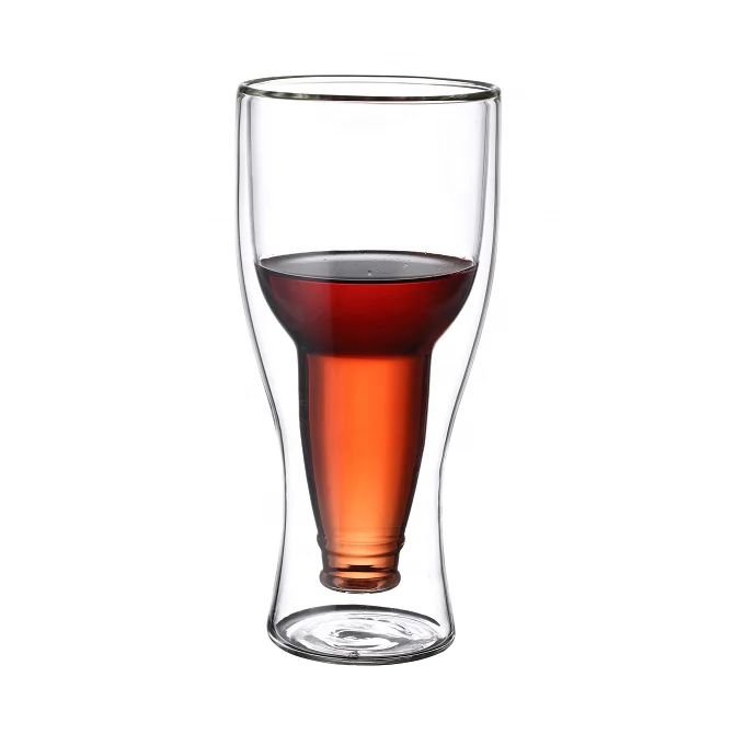 17oz Hot sale  eco-friendly high borosilicate double wall glass beer mug