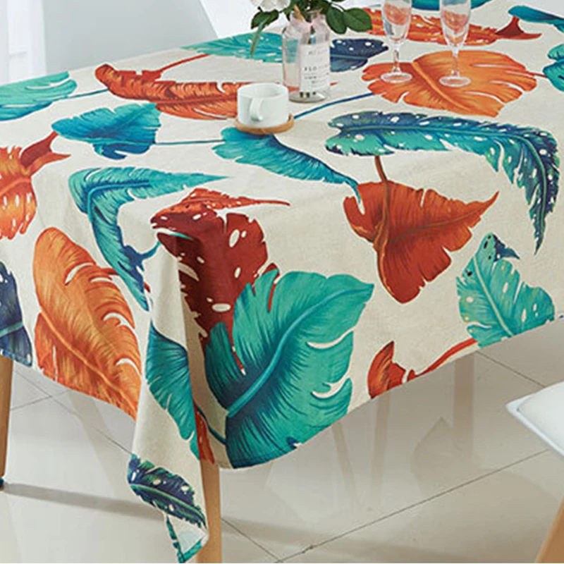 blue butterfly polyester spring flowers cutwork square table cloth