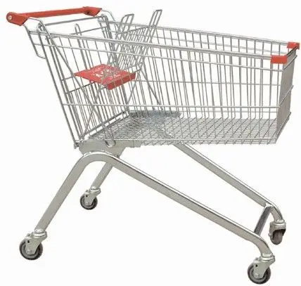 
Europe style shopping trolley/cart in supermarket /store/grocery 