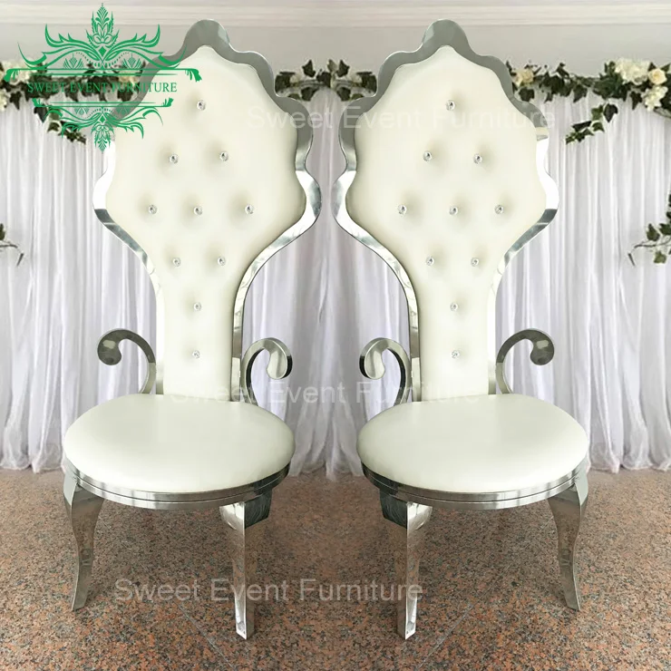 wedding  furniture PU leather high back leisure  gold dining chairs for event