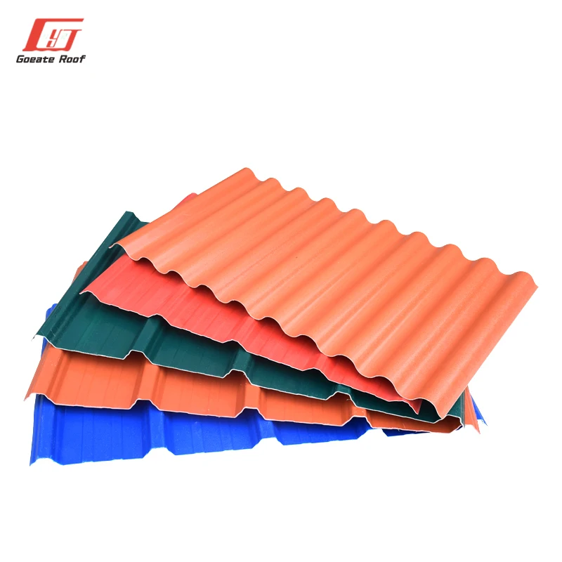 GOEATE ROOF/ GAOYI ROOF building material  ASA PVC roof tile with 25 years life guarantee and 10 years color guarantee PVC tiles