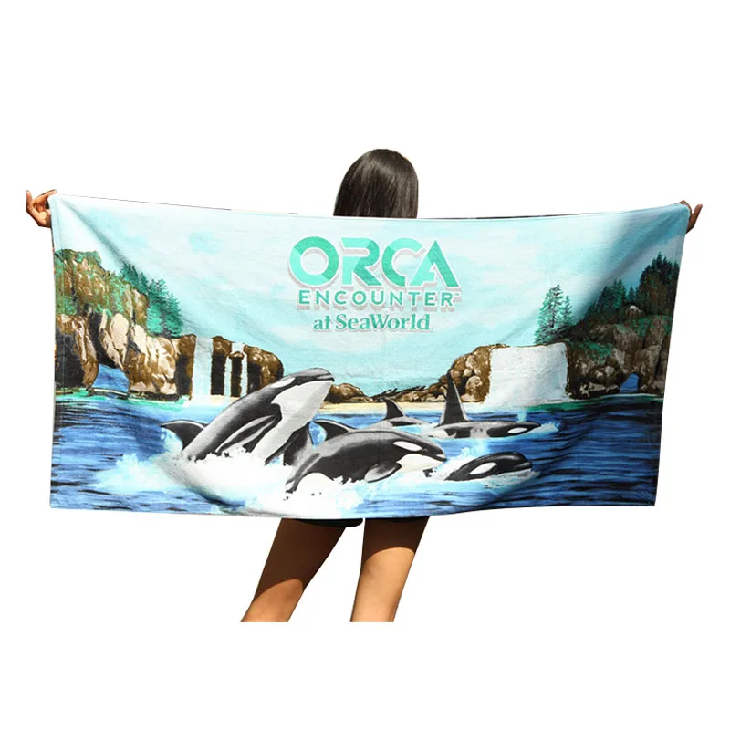 Reactive Printed Beach Towel with OEKO TEX 100 STANDARD