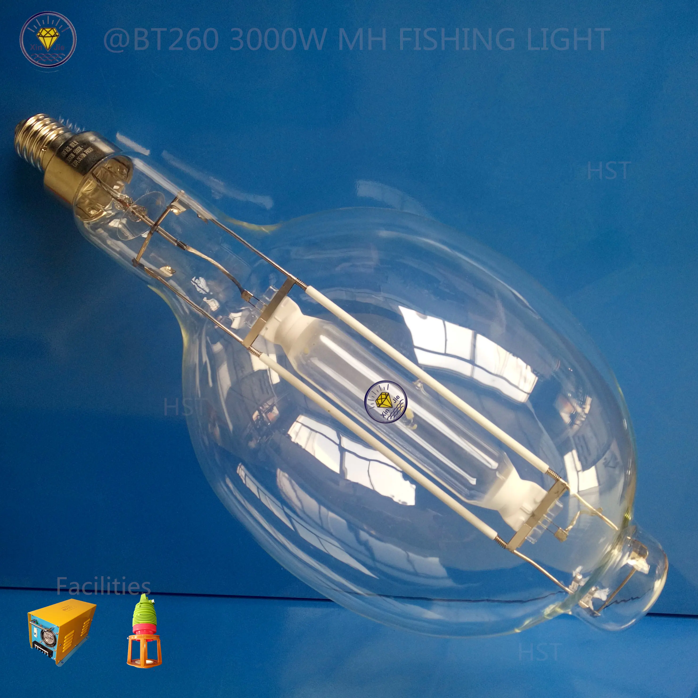 BT260 squid fishing light 3000w metal halide lamp on water vessel fishing facilities professional HID light
