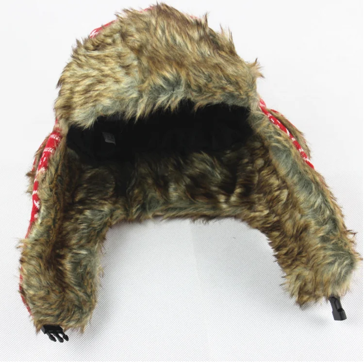 Men Women Winter Russian Trapper Ski Earflap Aviator Bomber Fur Trooper Hat