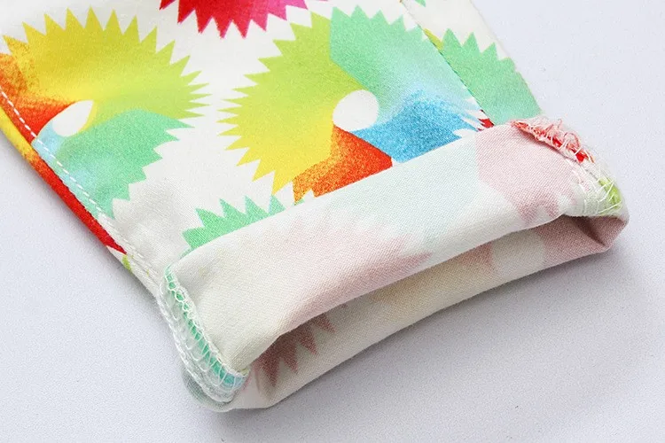 
Retail Autumn Children Girls Straight Pants Birds Diamond Print 