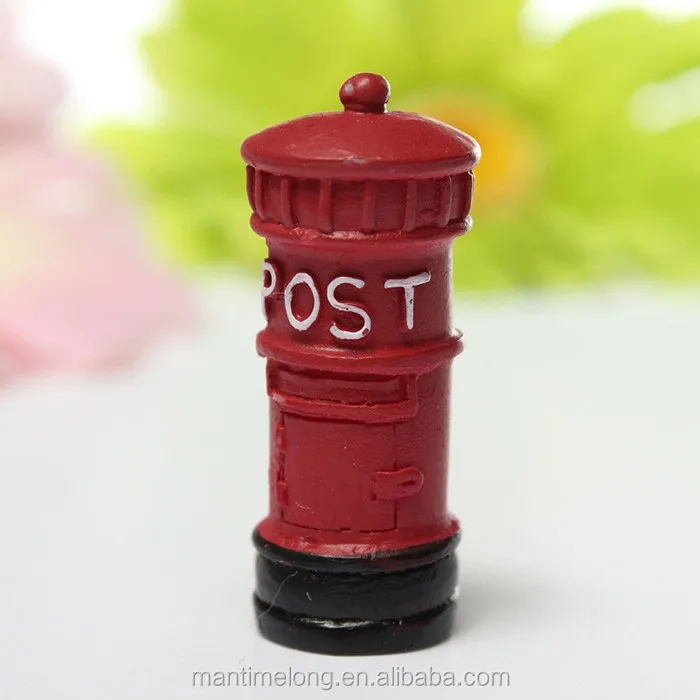 Micro moss nostalgic landscape resin ornaments small mailbox mailbox Europe retro craft ornaments