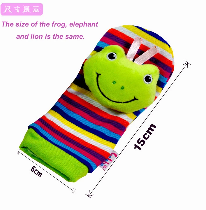 Baby Animal Rattles Socks Newborn  With Bells Cotton Socks Baby Toys
