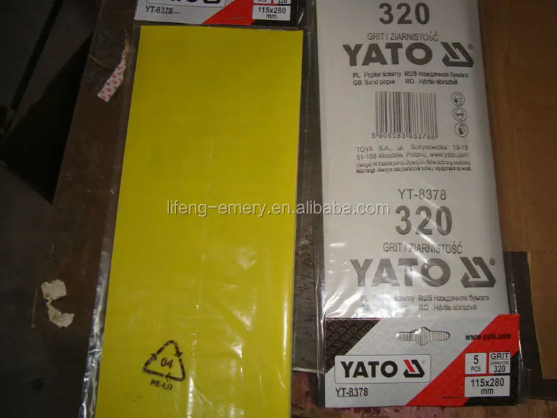 Yato brand Wood sand paper sheet low price  china sandpaper