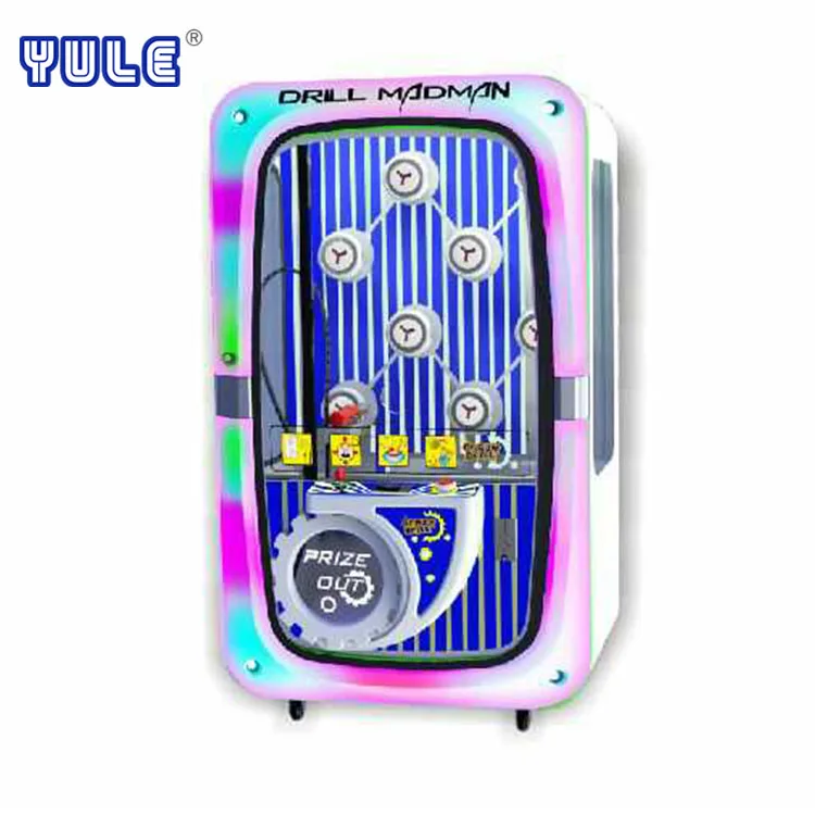 USA Crazy Arcade Drill Madman Prize Vending Amusement Coin Pusher Claw Toy Game Machine Sale