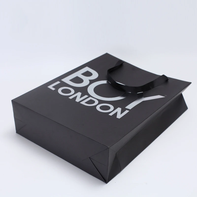 Elegant Gift Custom Size Gold Print Color Flat Handle Art Paper Bags Hair Foldable Cheap Printed Shopping Recycle Bag