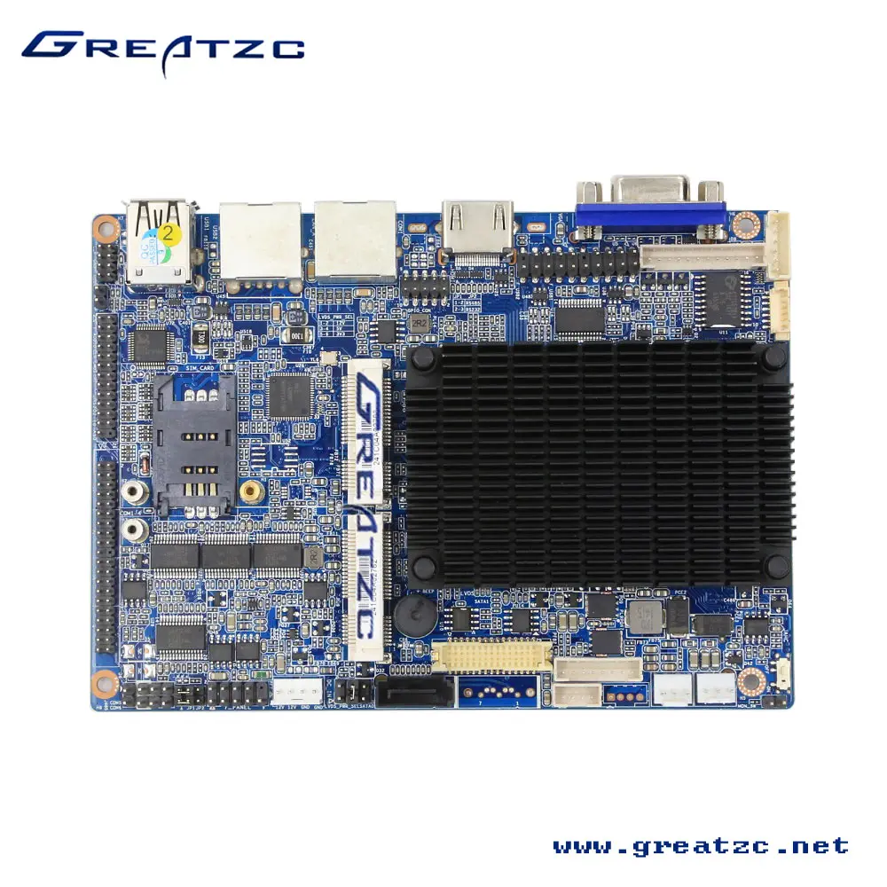 ZC35-EN2807DL Fanless Dual Ethernet Lan Ports Mini Industrial Motherboard With GPIO  LPT DC 12V Mainboard Support Double Display