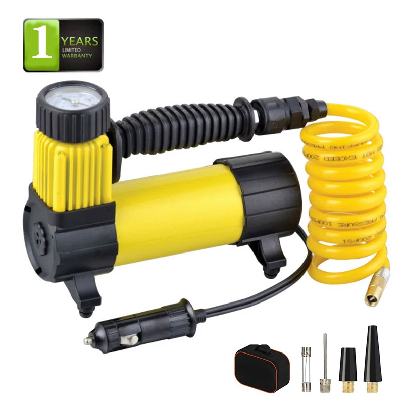 4x4/4wd/offroad 12V 150psi mental Car air compressor/Car portable air pumper/Tire inflator with LED light