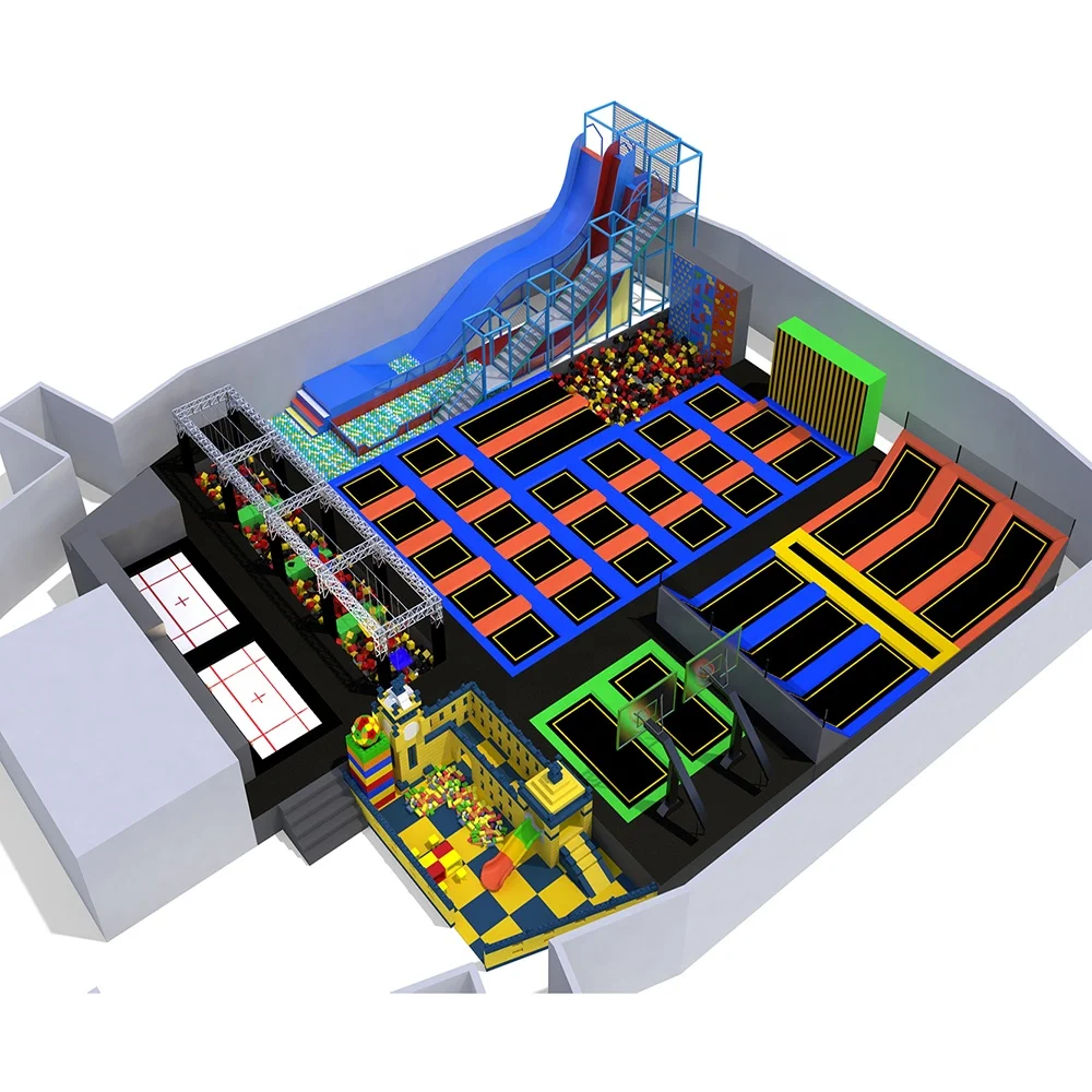 Standard Indoor Fitness Exercise Adult Trampoline Park For Sale