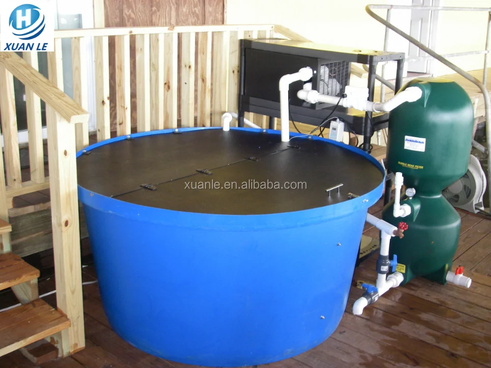 Ecofriendly extra large plastic fish tank fish farming with drain