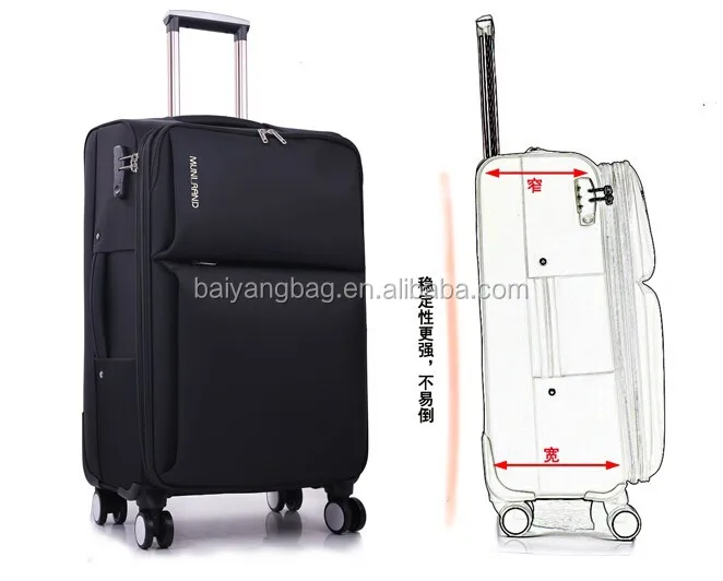 360 rolling trolley luggage fabric suitcase soft travel luggage bag