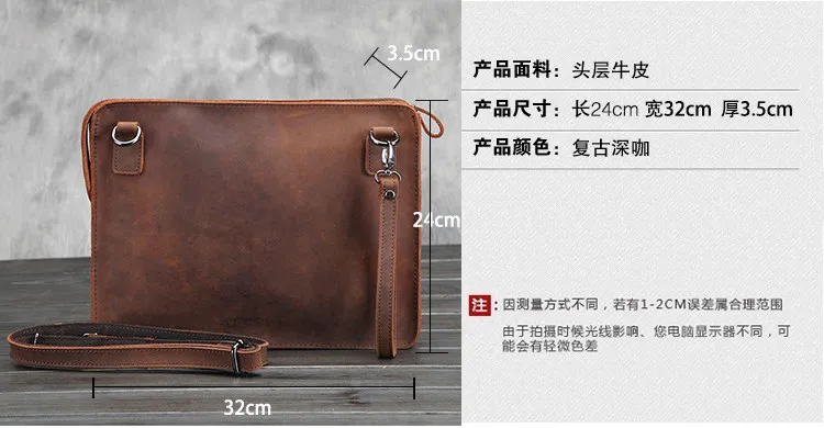 Hot Sale High Quality Men Gender and Genuine Leather Material  Clutch